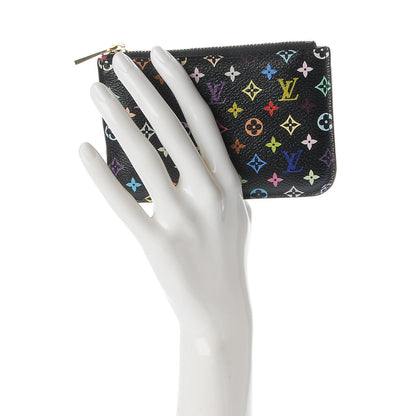 Louis Vuitton Monogram Multicolor Key Pouch Black Grenade 2 of 7