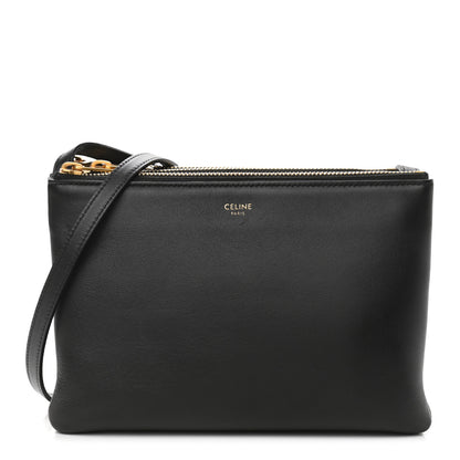 Celine Lambskin Small Trio Crossbody Bag Black 1 of 13