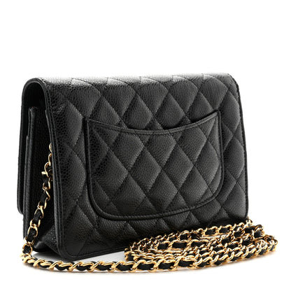Chanel Caviar Quilted Wallet on Chain WOC Black 3 of 12