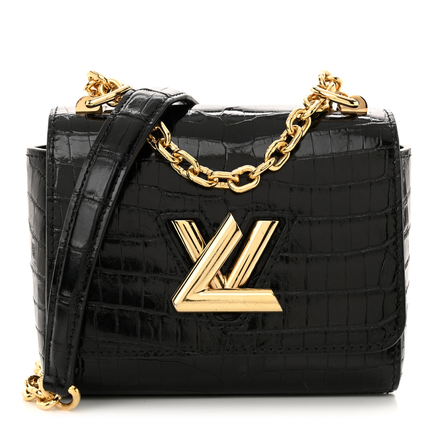 Louis Vuitton Crocodile Twist Mini Shoulder Bag Black 1 of 11