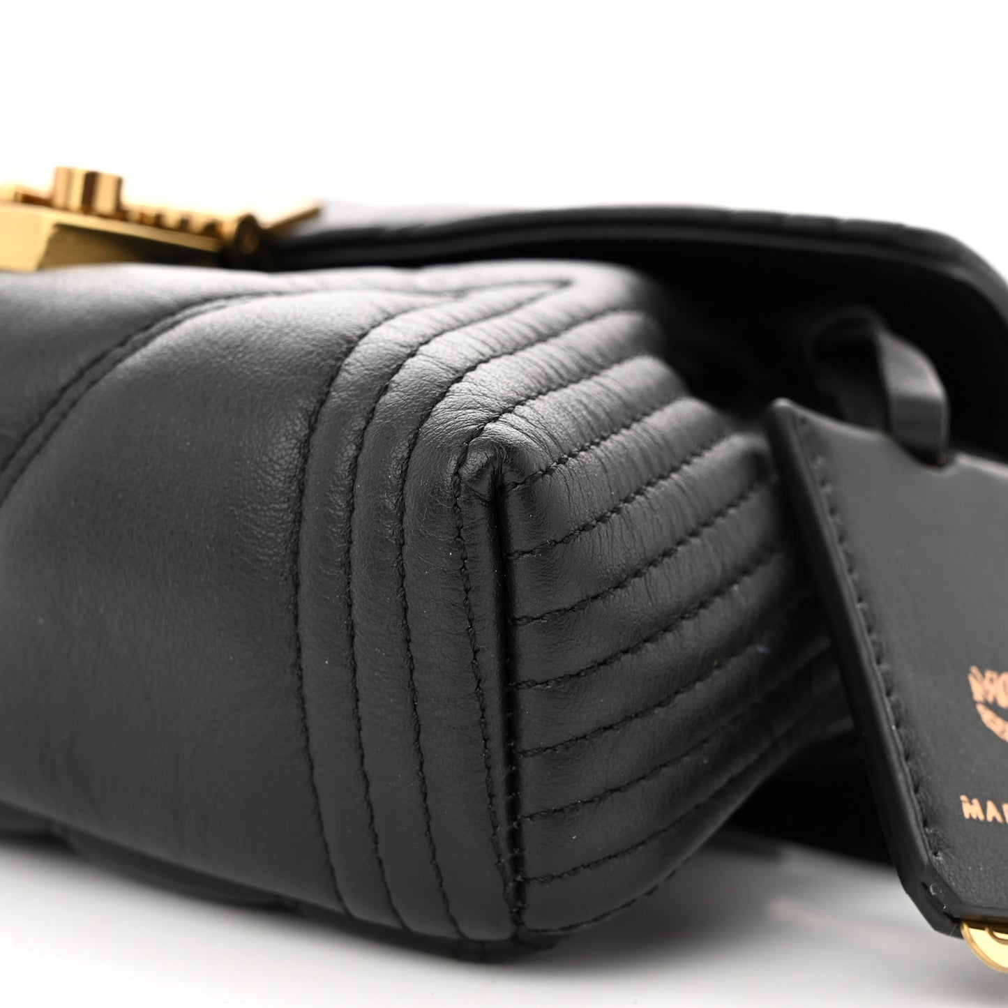 Calfskin Quilted Small Patricia Belt Bag Black