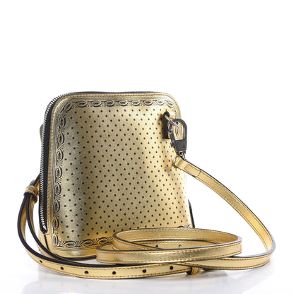 Gucci X SEGA Calfskin GUCCY Stars Mini Dome Shoulder Bag Gold 3 of 13