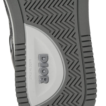 Christian Dior Smooth Calfskin Jacquard Oblique Mens B27 High Top Sneakers 40 Grey 7 of 10