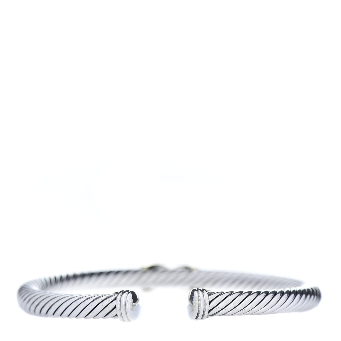 Sterling Silver 14K Yellow Gold 5mm X Station Cable Bracelet
