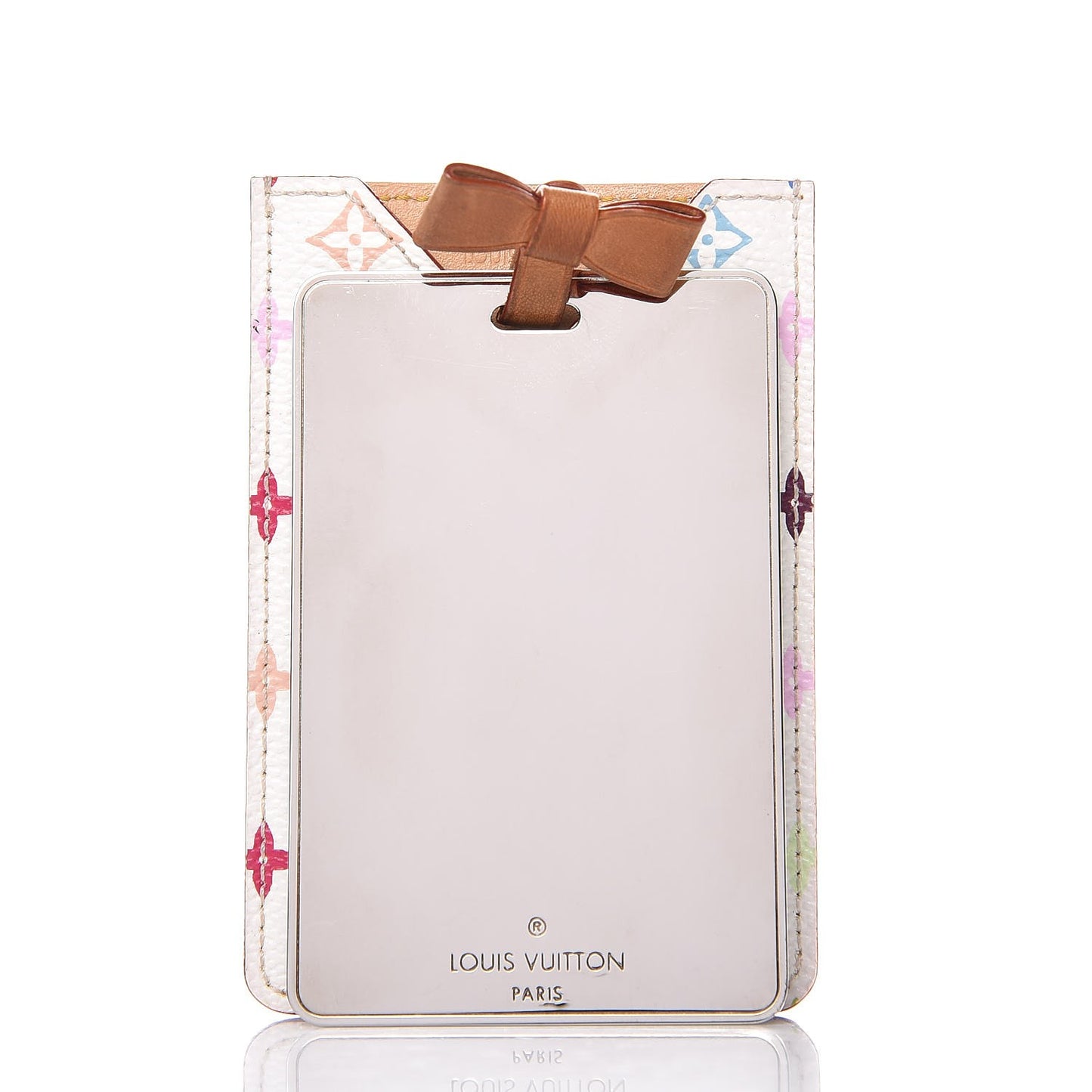 Monogram Multicolor Mirror and Case Pouch White