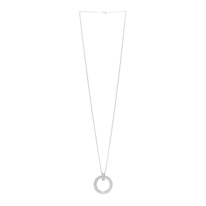 Tiffany 18K White Gold Diamond Large T T1 Circle Pendant Necklace 3 of 6