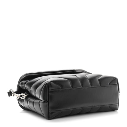 Saint Laurent Calfskin Y Quilted Monogram Toy Loulou Crossbody Bag Black 4 of 12
