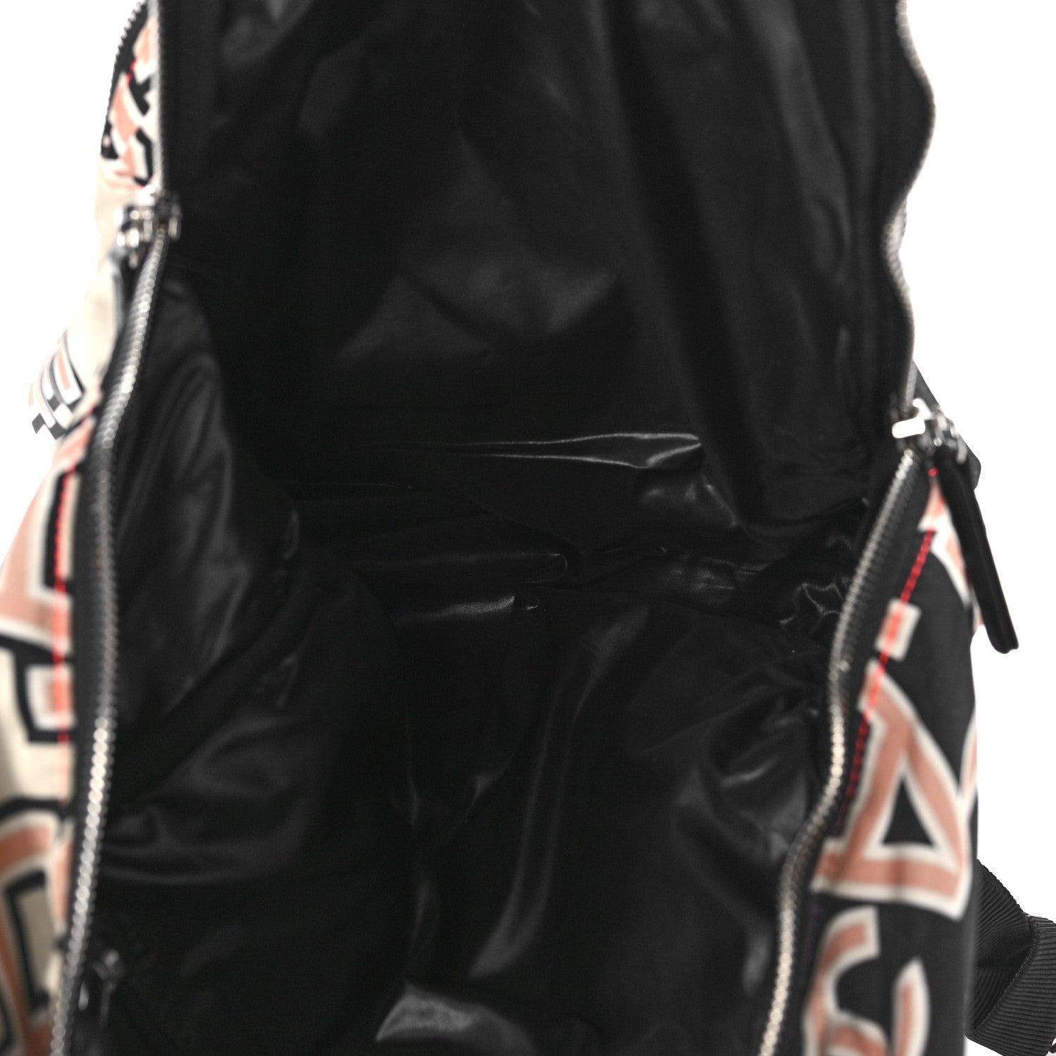 Chanel Nylon Stitched Printed Logo Backpack Black Multicolor 4 of 11