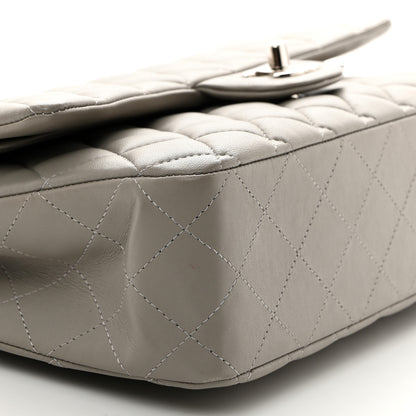 Chanel Lambskin Quilted Medium Double Flap Grey 8 of 9