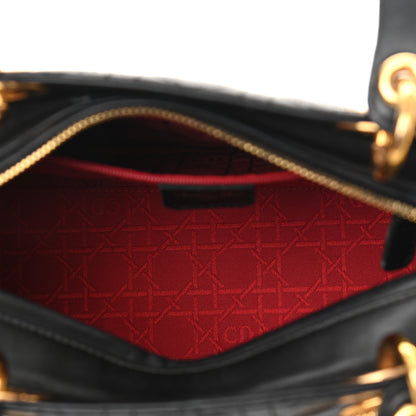 Christian Dior Lambskin Cannage Medium Lady Dior Black 5 of 10