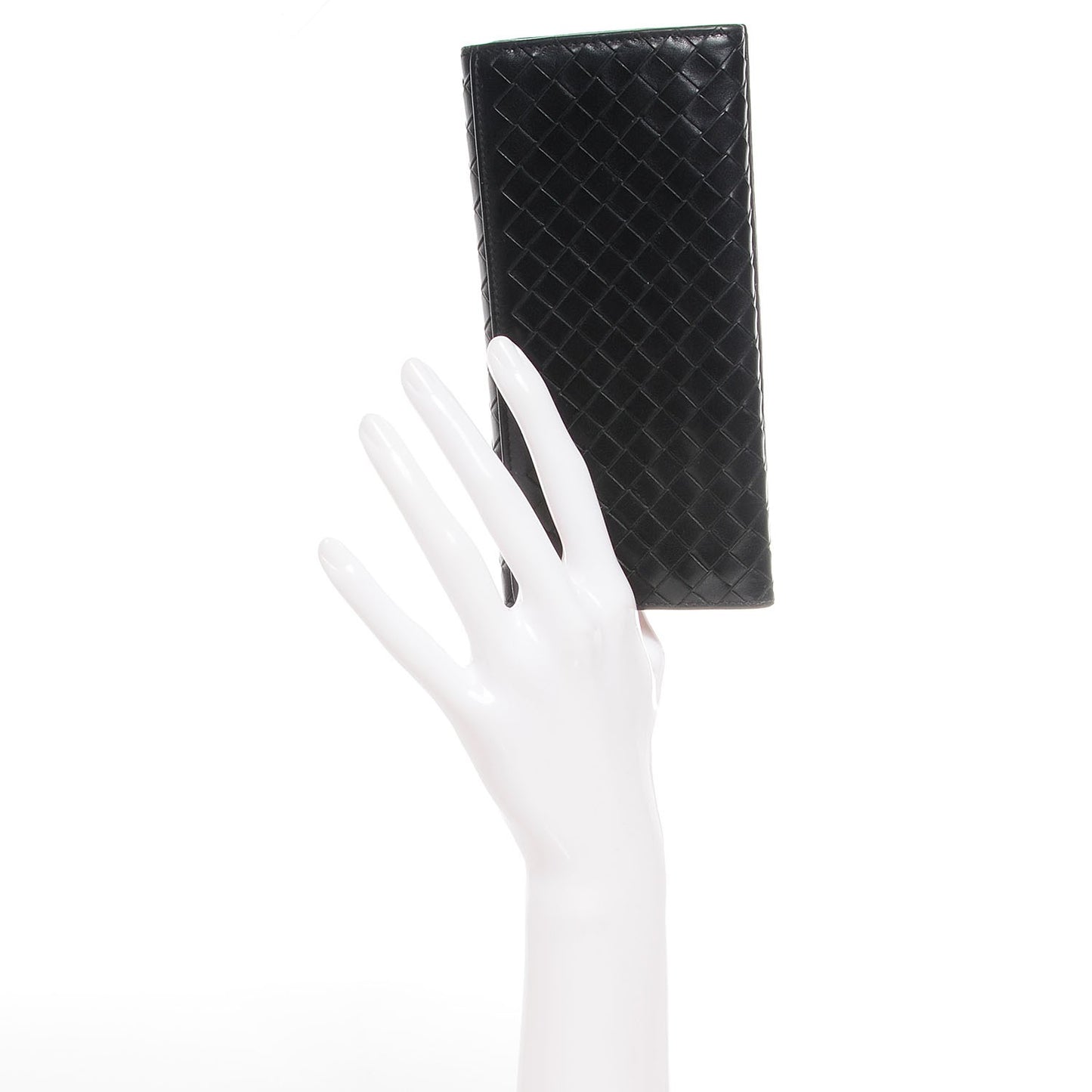 Nappa Intrecciato Mens Continental Wallet Nero Black