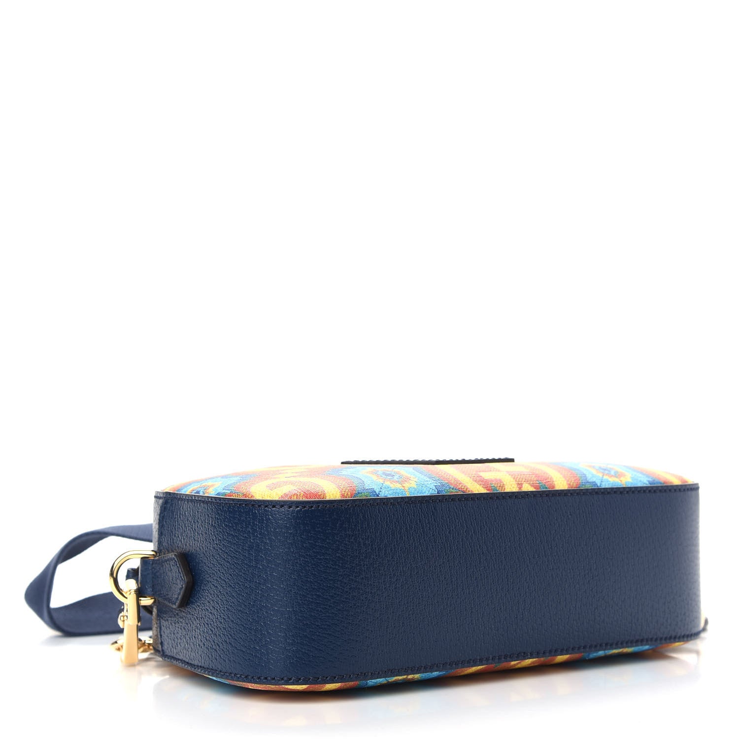 Gucci GG Supreme Kaleidoscope Calfskin Script Logo Gucci 100 Camera Bag Blue Orange Multicolor Blue Agata 4 of 8