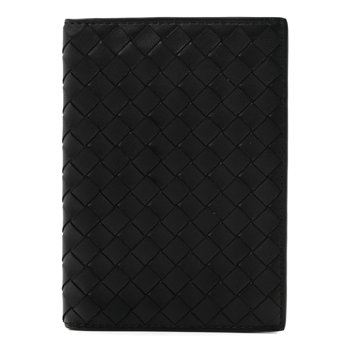 Bottega Veneta Nappa Intrecciato Passport Case Black 1 of 7
