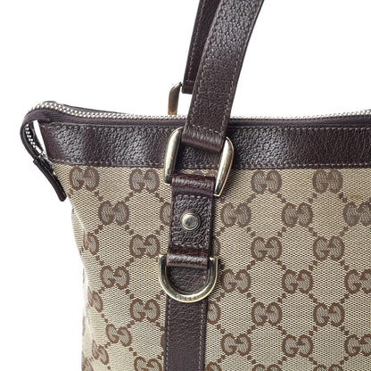Gucci Monogram Small Abbey Tote Dark Brown 17 of 20