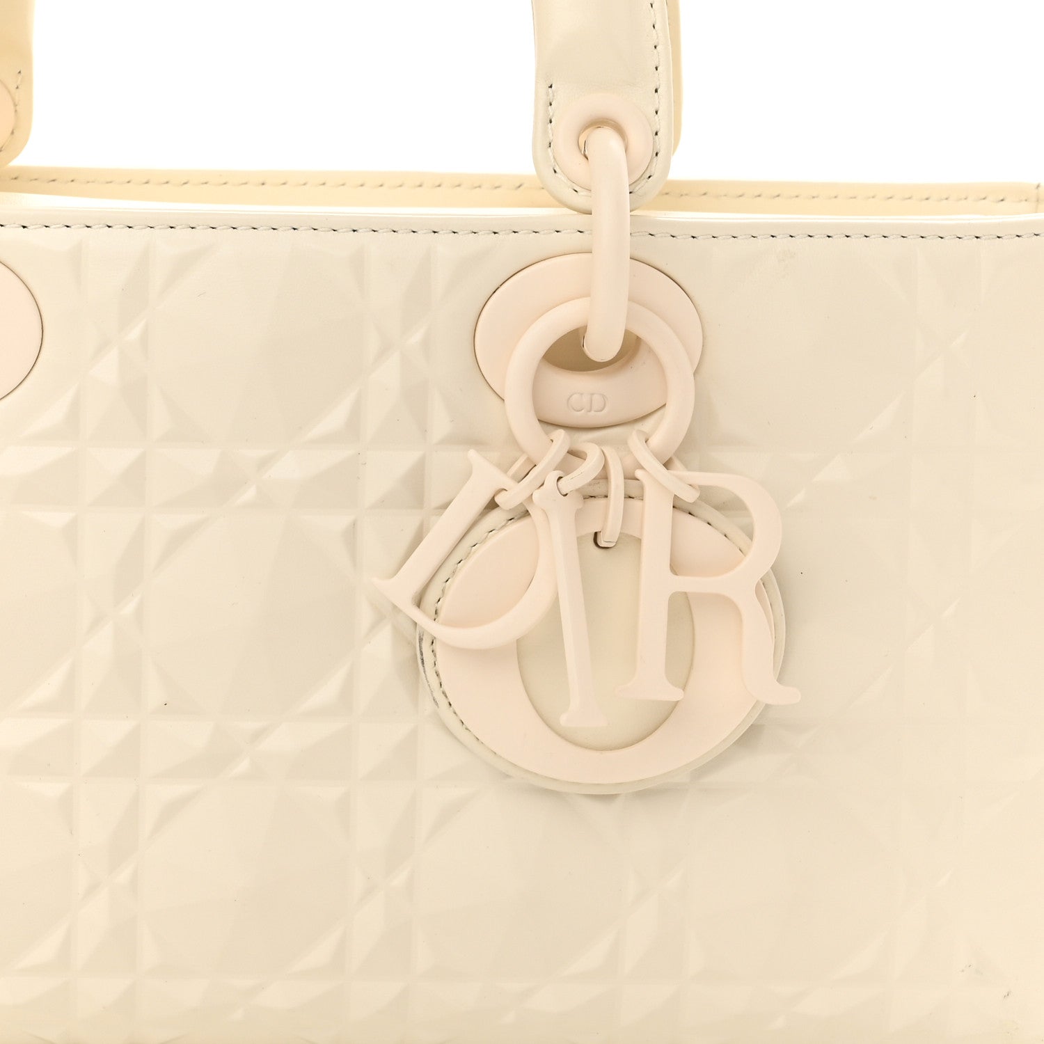 Christian Dior Calfskin Cannage Diamond Medium Lady D-Joy Latte 8 of 13