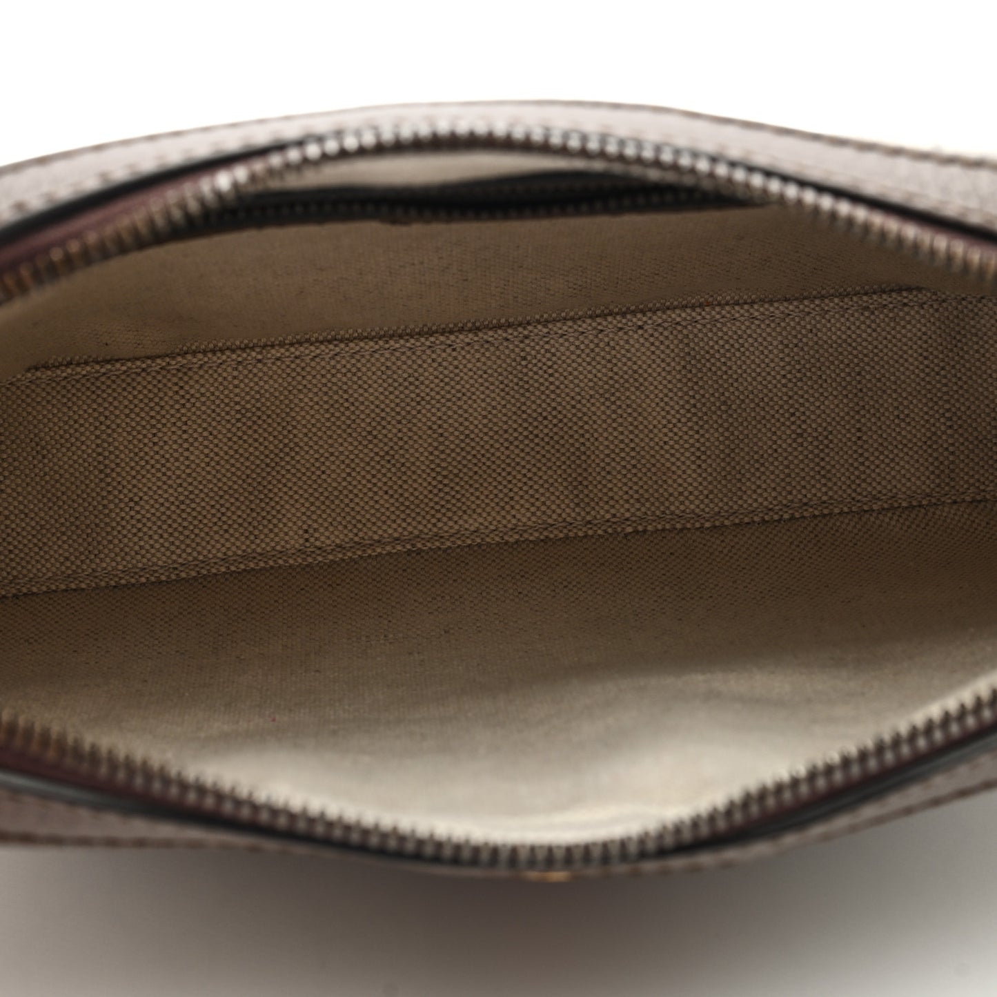 GG Supreme Monogram Textured Dollar Calfskin Web Ophidia Wristlet Shoulder Bag Beige Ebony New Acero
