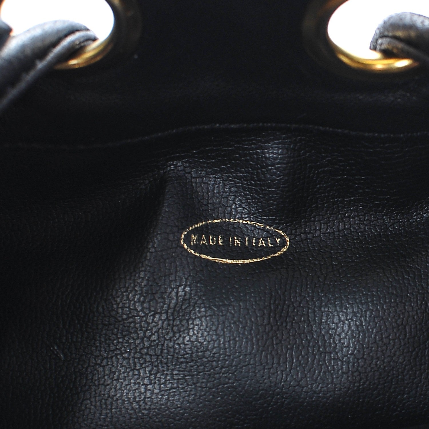 Chanel Lambskin CC Drawstring Bag Black 7 of 8