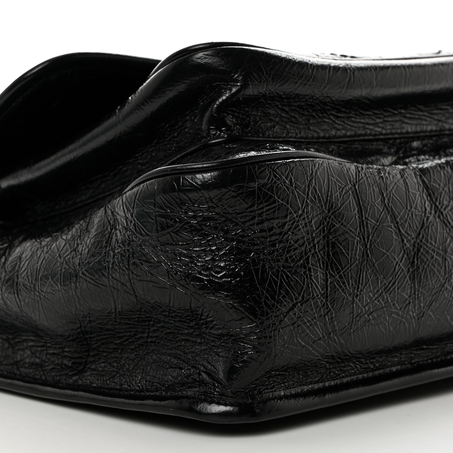 Saint Laurent Crinkled Calfskin Matelasse Monogram Medium Niki Chain Satchel Black 9 of 10