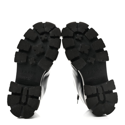 Prada Spazzolato Rois Monolith 55mm Derby Loafers 38 Black 6 of 12