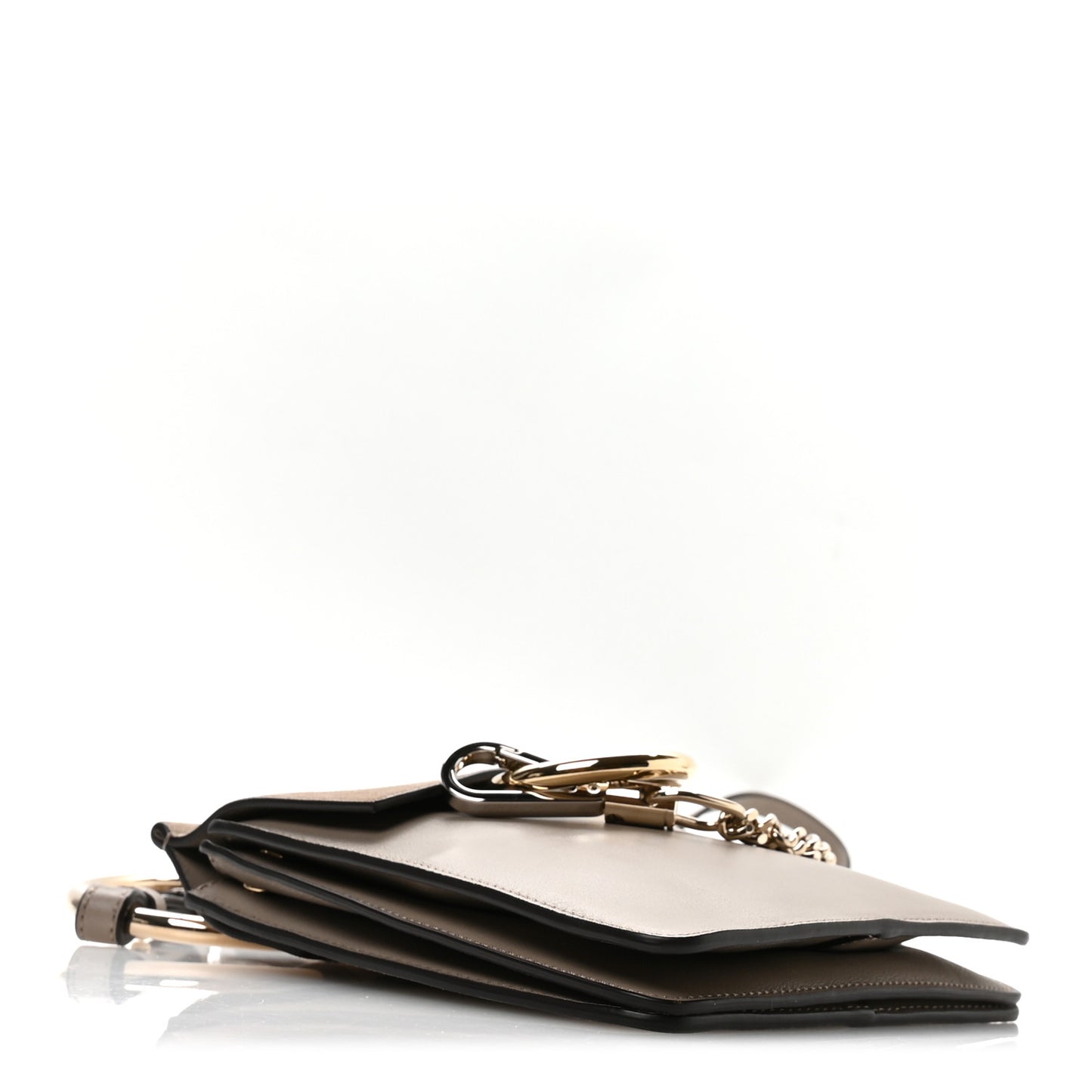 Suede Calfskin Mini Faye Bracelet Bag Motty Grey