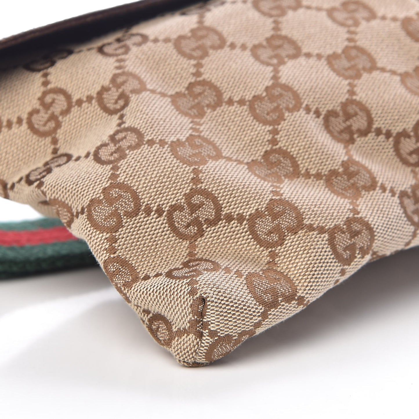 Monogram Web Belt Bag Dark Brown