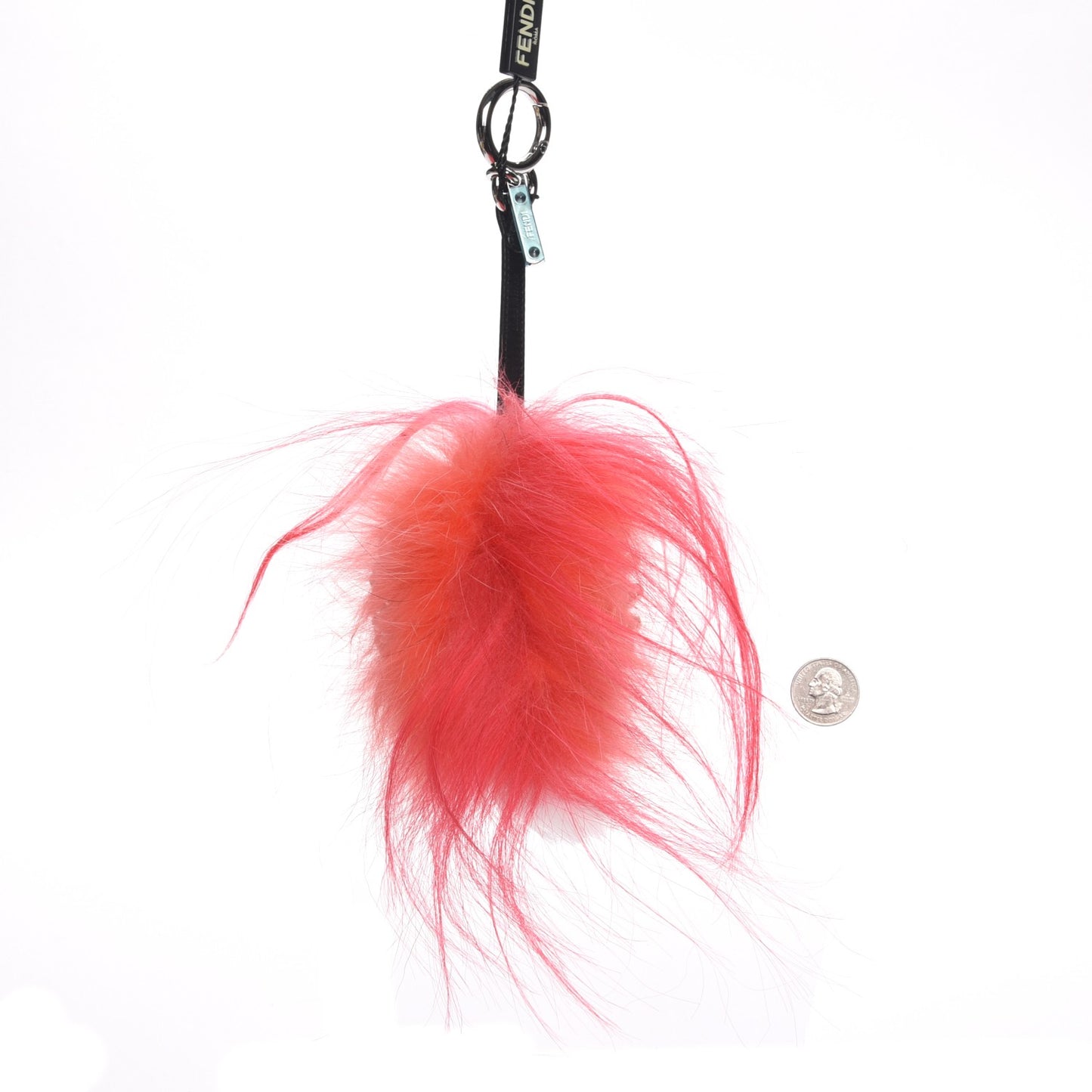 Lambskin Goat Fur Studded Punkarlito Bag Charm Azalea