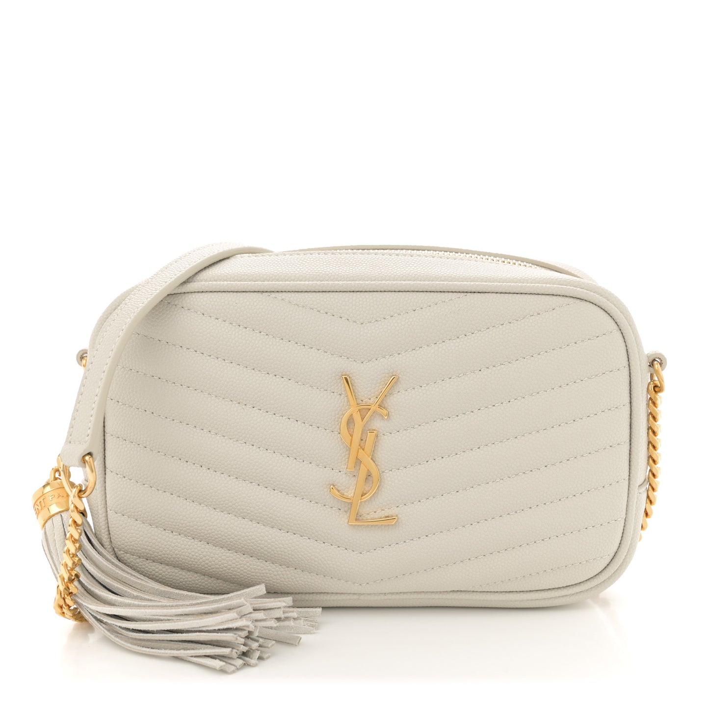 Grain De Poudre Matelasse Monogram Mini Lou Camera Bag Crema Soft
