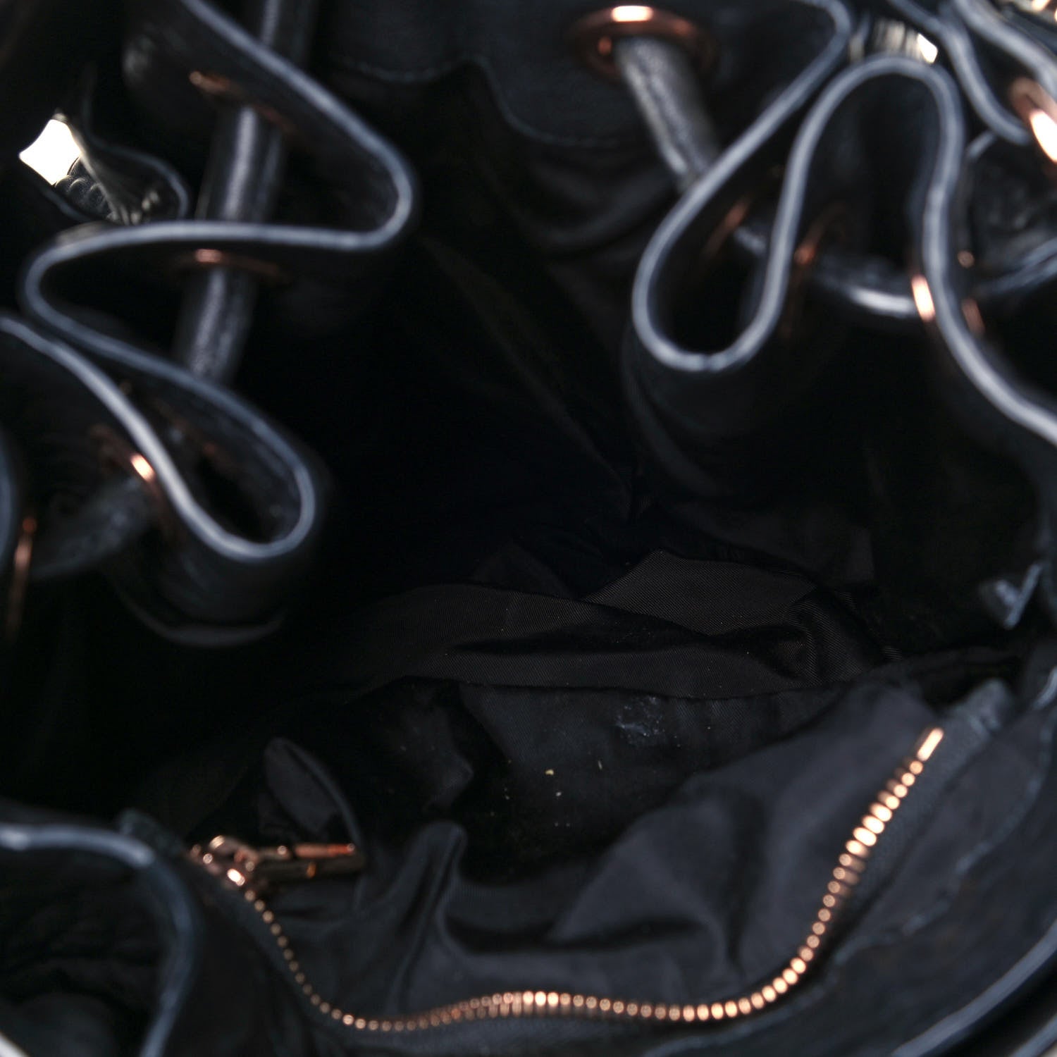Alexander Wang Pebbled Lambskin Diego Bucket Black Rose Gold Hardware 5 of 13