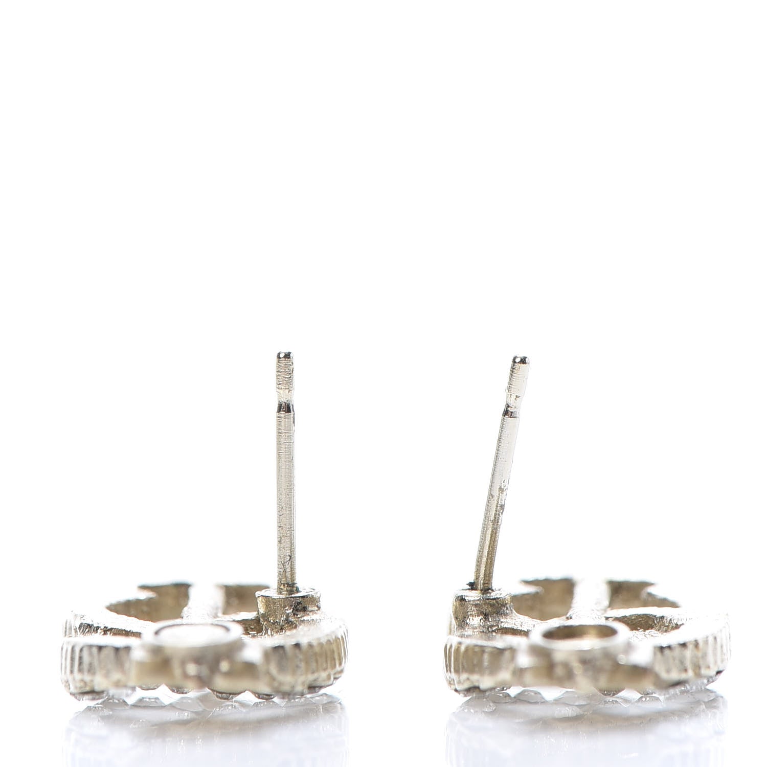 Chanel Metal Crystal CC Arrow Earrings Gold 5 of 8