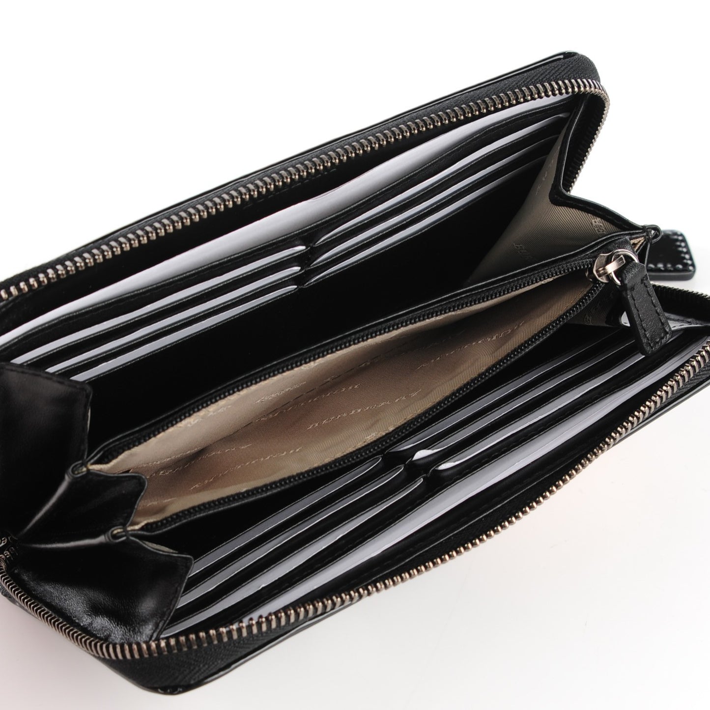 Nova Check Large Ziggy Zip Around Wallet Black
