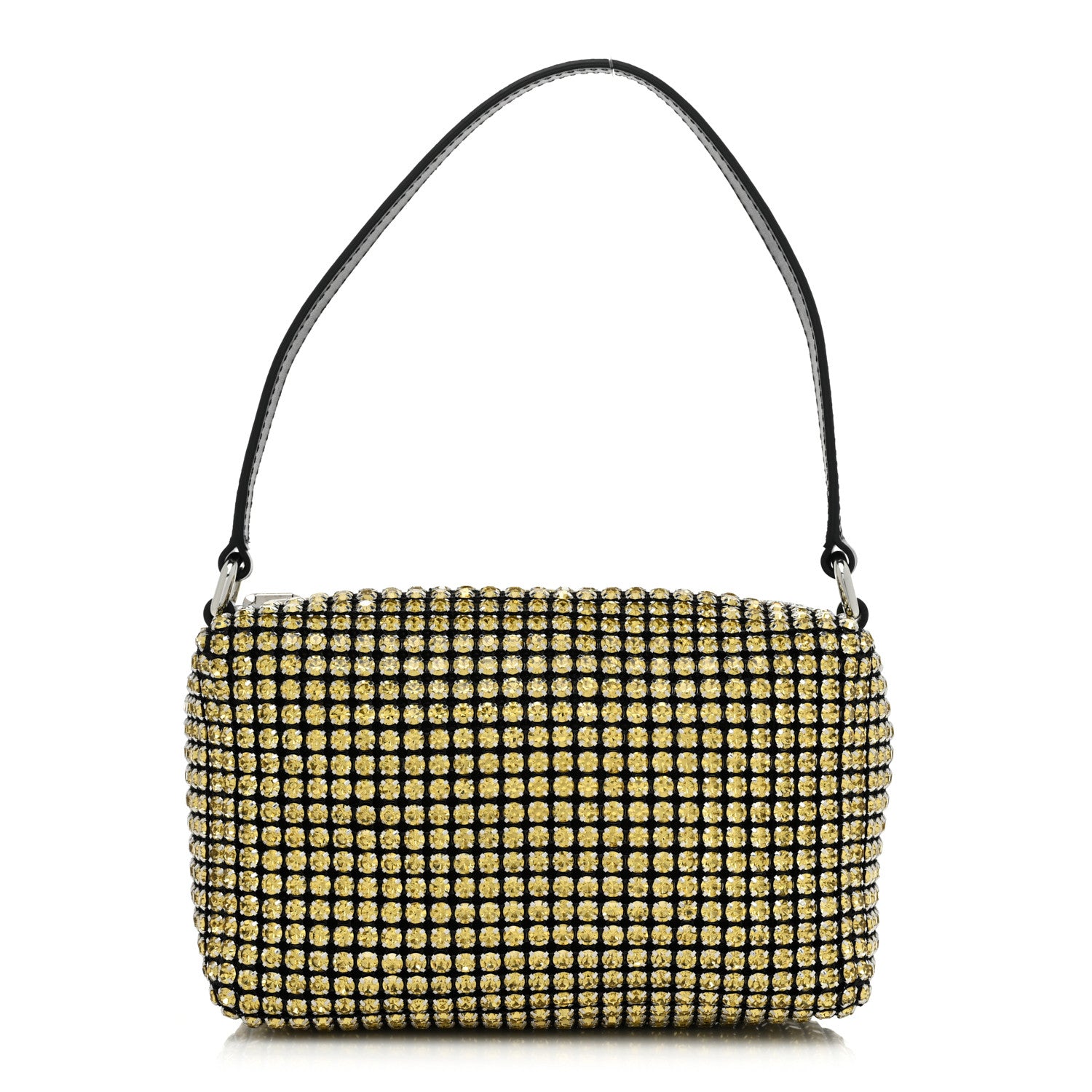 Alexander Wang Mesh Crystal Rhinestone Mini Heiress Pouch Porcelain 1 of 8