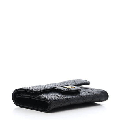 Chanel Caviar Quilted Flap Card Holder Black 3 of 4
