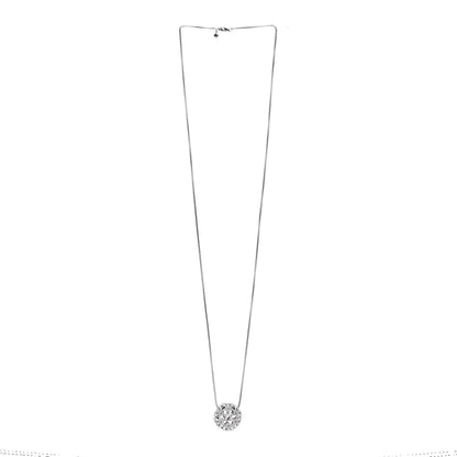 David Yurman Sterling Silver Diamond Quatrefoil Ball Pendant Necklace 3 of 5