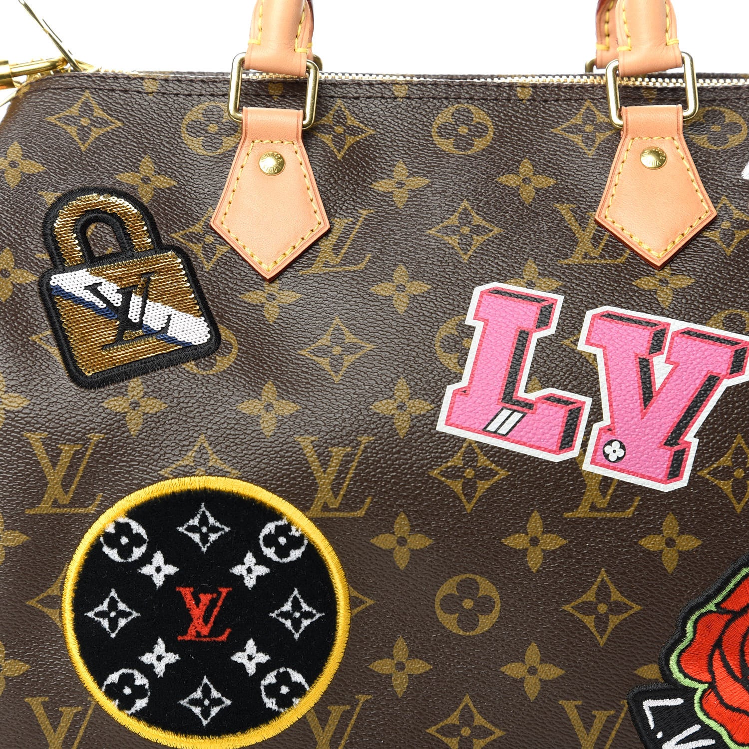 Louis Vuitton Monogram Patches Speedy Bandouliere 30 10 of 10