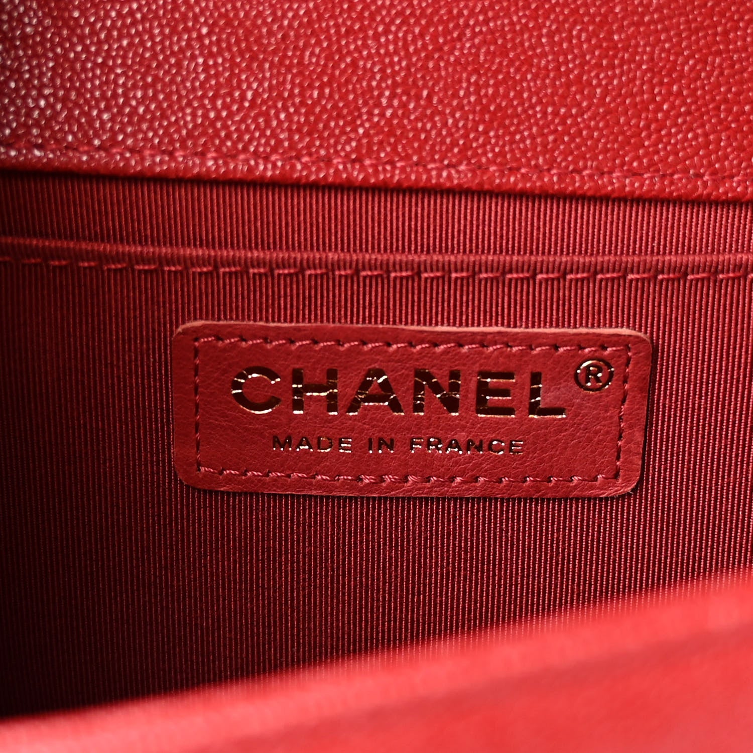 Chanel Caviar Quilted Medium Boy Flap Red 6 of 10