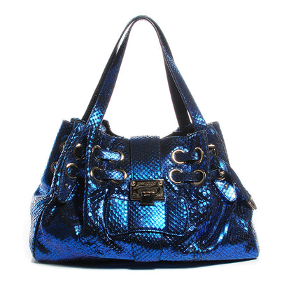 Jimmy Choo Metallic Python Ramona Blue 1 of 10
