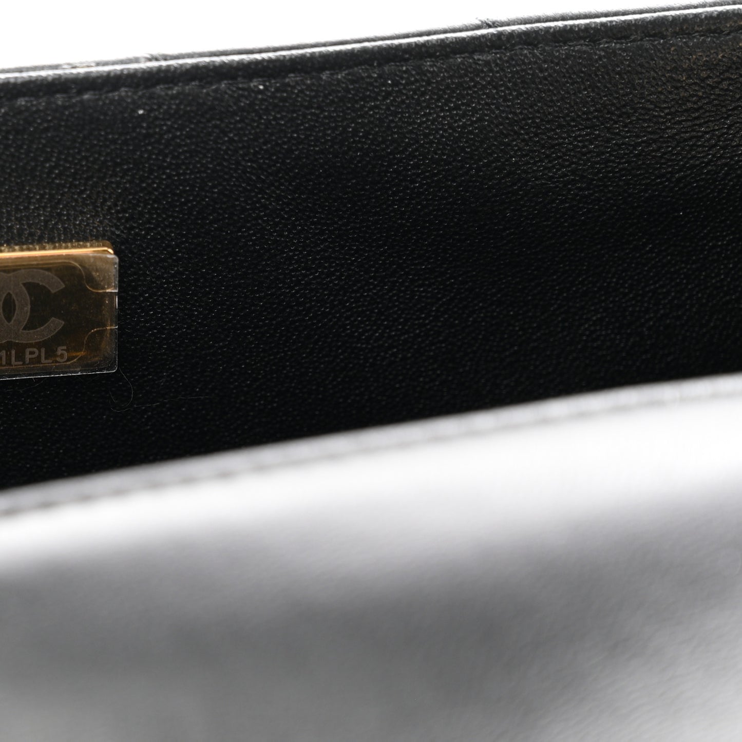 Lambskin Quilted Mini Rectangular Flap Black