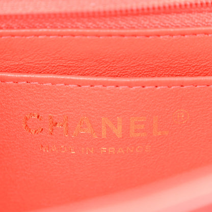 Chanel Lambskin Quilted Mini Rectangular Flap Red 6 of 12
