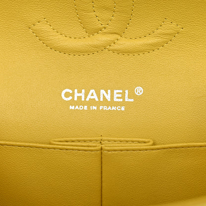 Chanel Lambskin Quilted Medium Double Flap Yellow 6 of 15