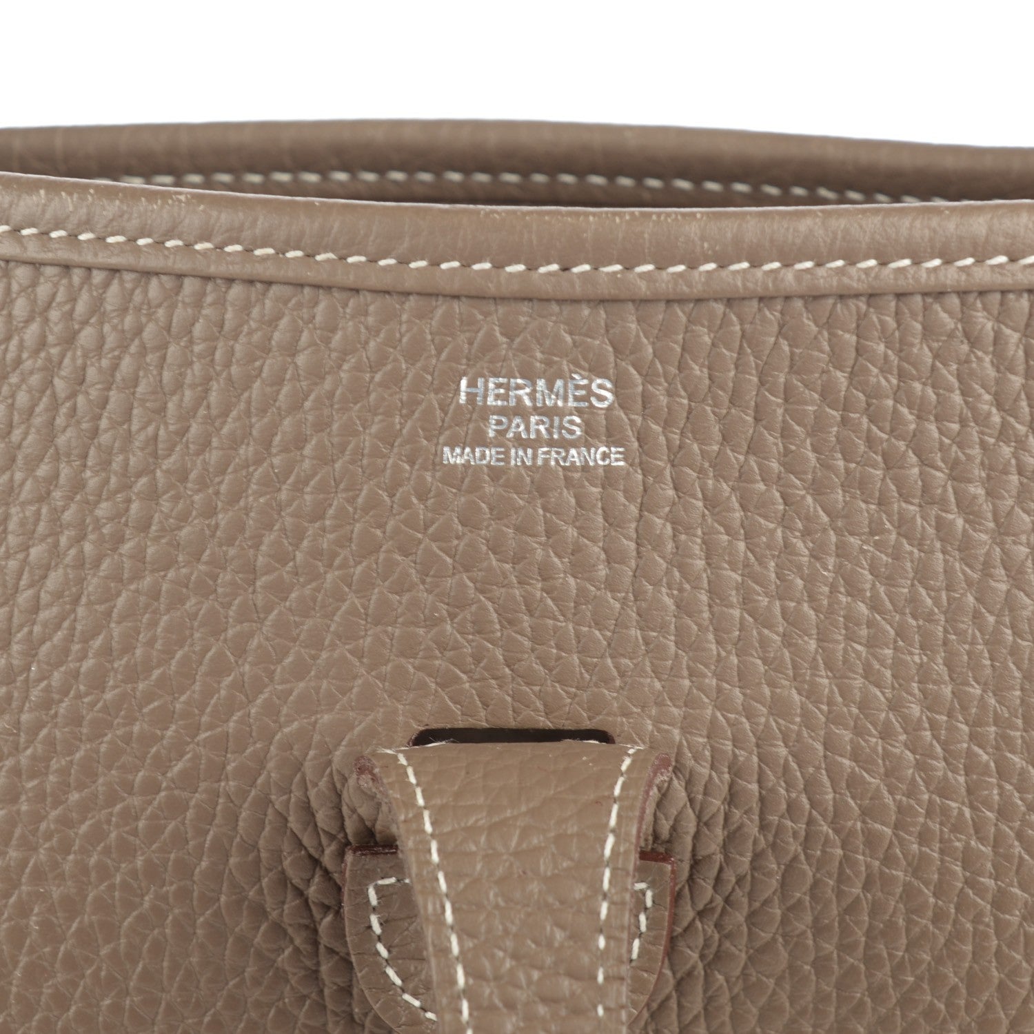 Hermes Taurillon Clemence Evelyne III PM Etoupe 6 of 8