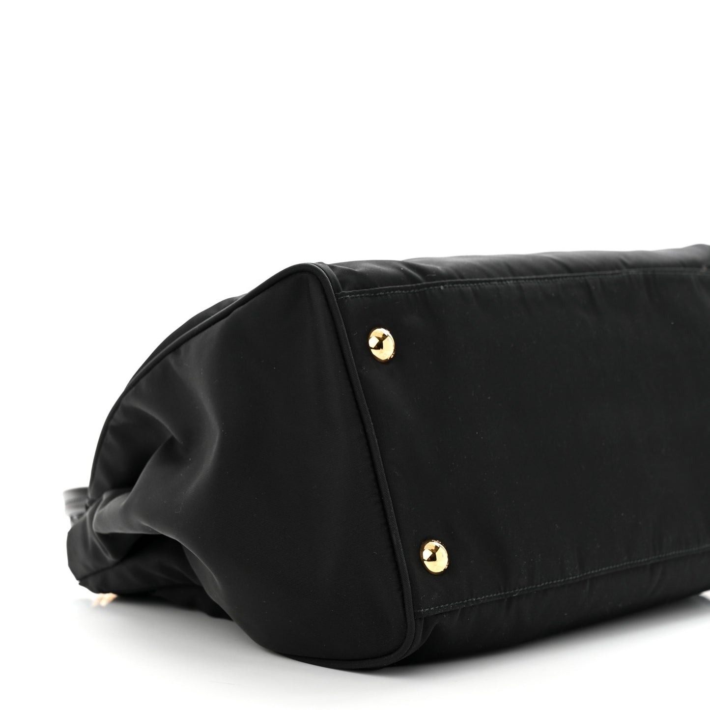 Tessuto Nylon Saffiano Shopping Tote Black