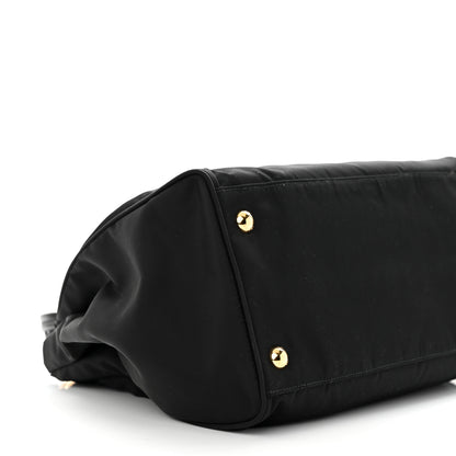 Prada Tessuto Nylon Saffiano Shopping Tote Black 8 of 9