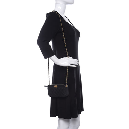 Chanel Lambskin Quilted Small Boy Clutch With Chain Black 2 of 18