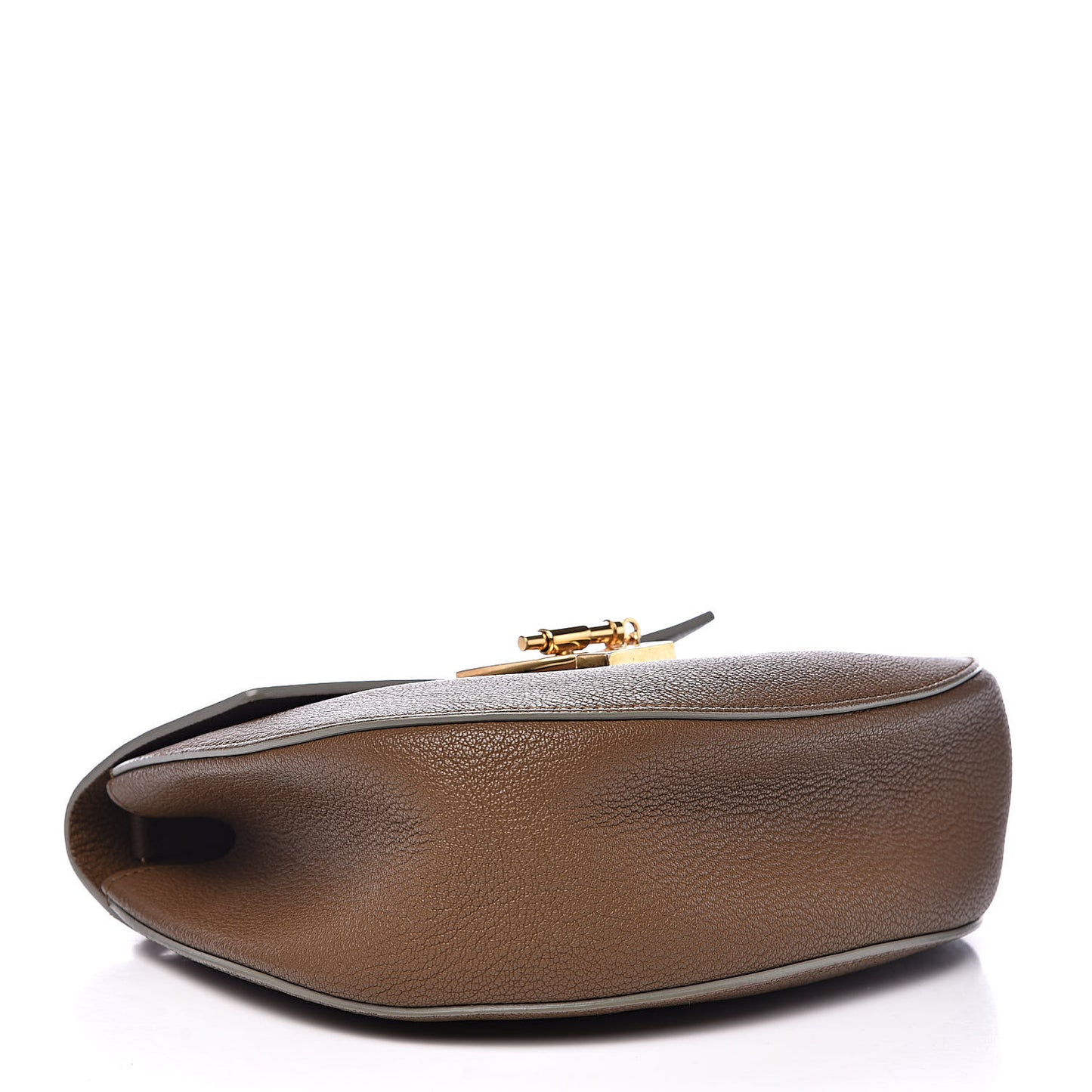 Grained Lambskin Drew Shoulder Bag Woody Khaki