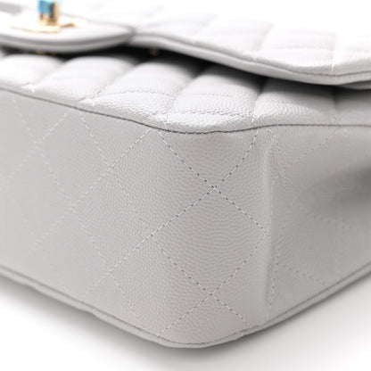 Chanel Caviar Quilted Medium Double Flap Grey 10 of 10