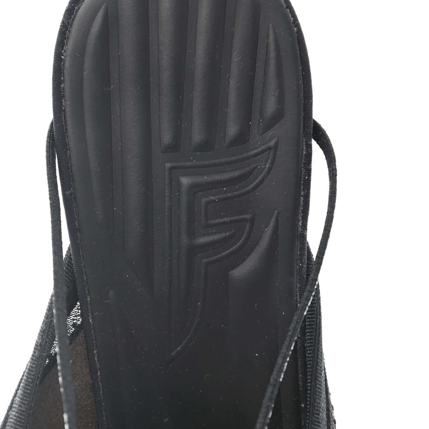 Fendi Technical Mesh FF FFreedom Patchwork Low Heel Peep Toe Sandals 40 Tobacco Black Asfalto 7 of 8