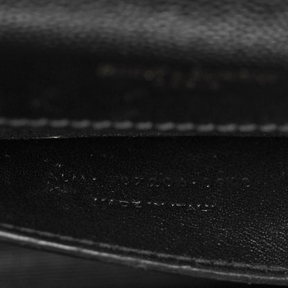Saint Laurent Grain De Poudre Textured Mixed Matelasse Triquilt Medium Monogram Satchel Black 7 of 10