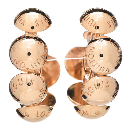 Louis Vuitton Studdy Hoop Earrings MM Gold Pink Silver 1 of 11