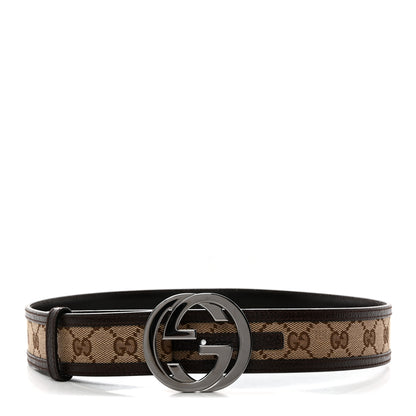 Gucci Monogram Interlocking G Belt 80 32 Dark Brown 1 of 9