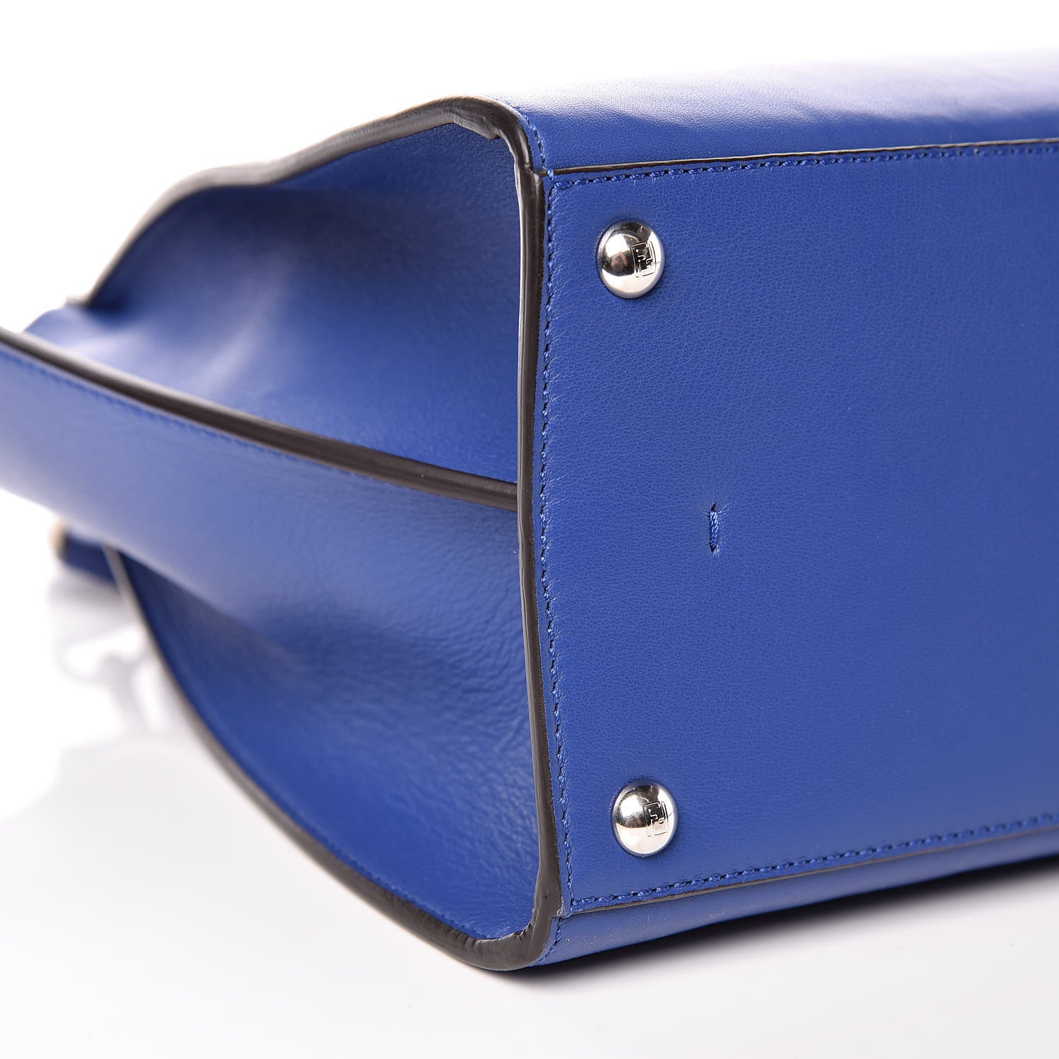 Fendi Vitello Dolce Shiny Nappa Petite 3Jours Tote Blue Neon Rosa Plaster 6 of 13